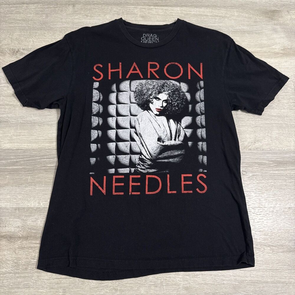 Sharon Needles Shirt Drag Queen Merch Black Men's Large 100% Cotton Tee